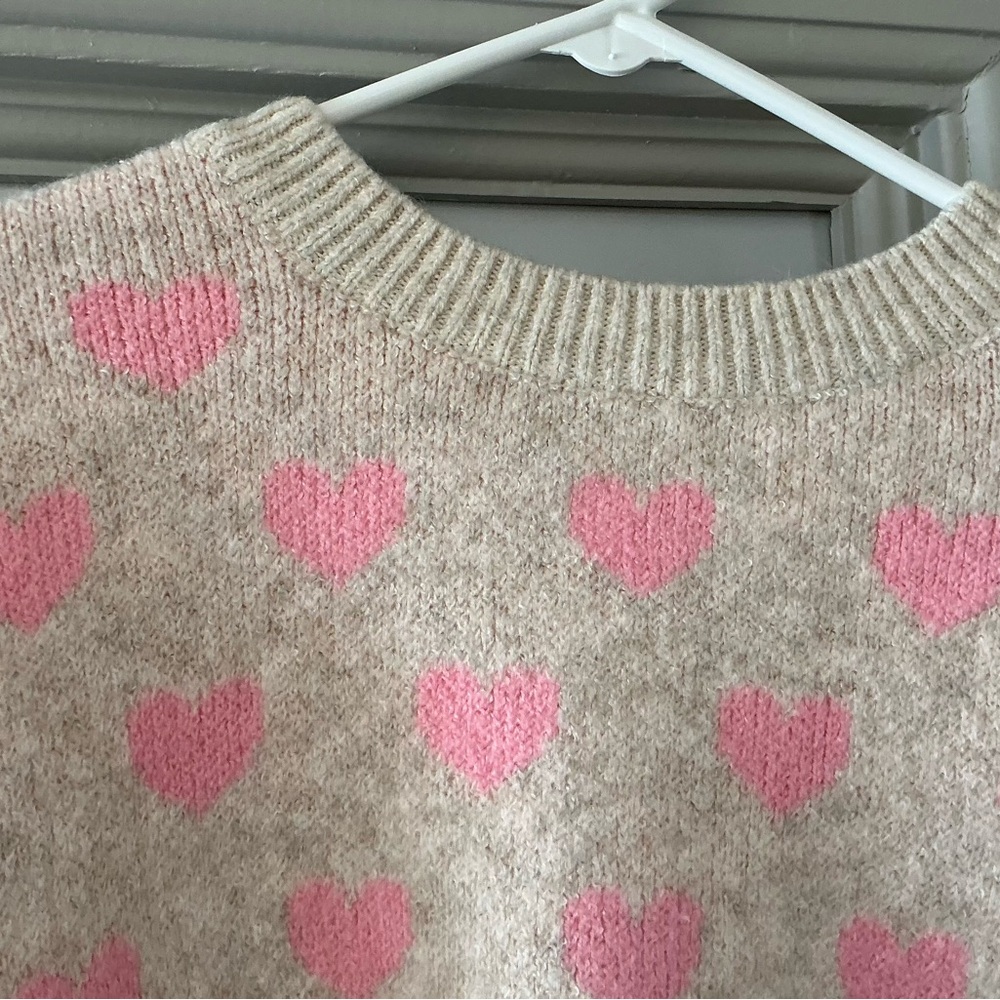 CeCe Cream and Pink Heart Sweater - Picture 3 of 5